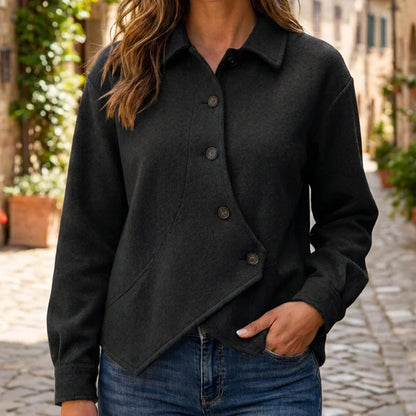 Women's Asymmetric Button-Up Jacket
