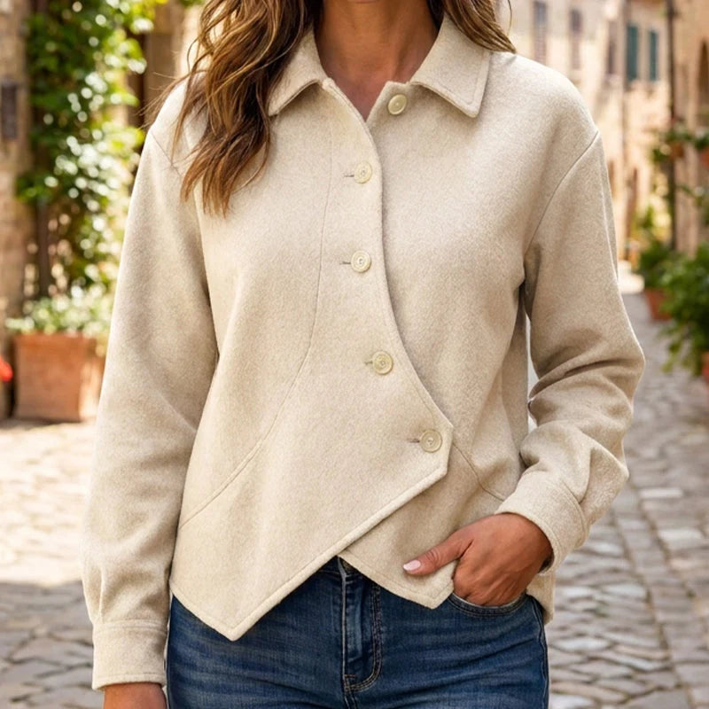 Women's Asymmetric Button-Up Jacket