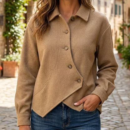 Women's Asymmetric Button-Up Jacket