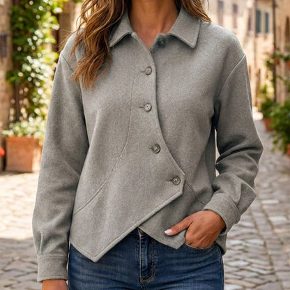 Women's Asymmetric Button-Up Jacket