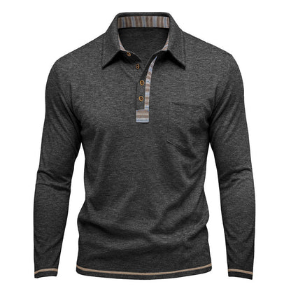 Men's Contrast Detail Long Sleeve Shirt