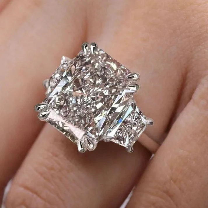 Women's Square-Cut Zircon Statement Ring