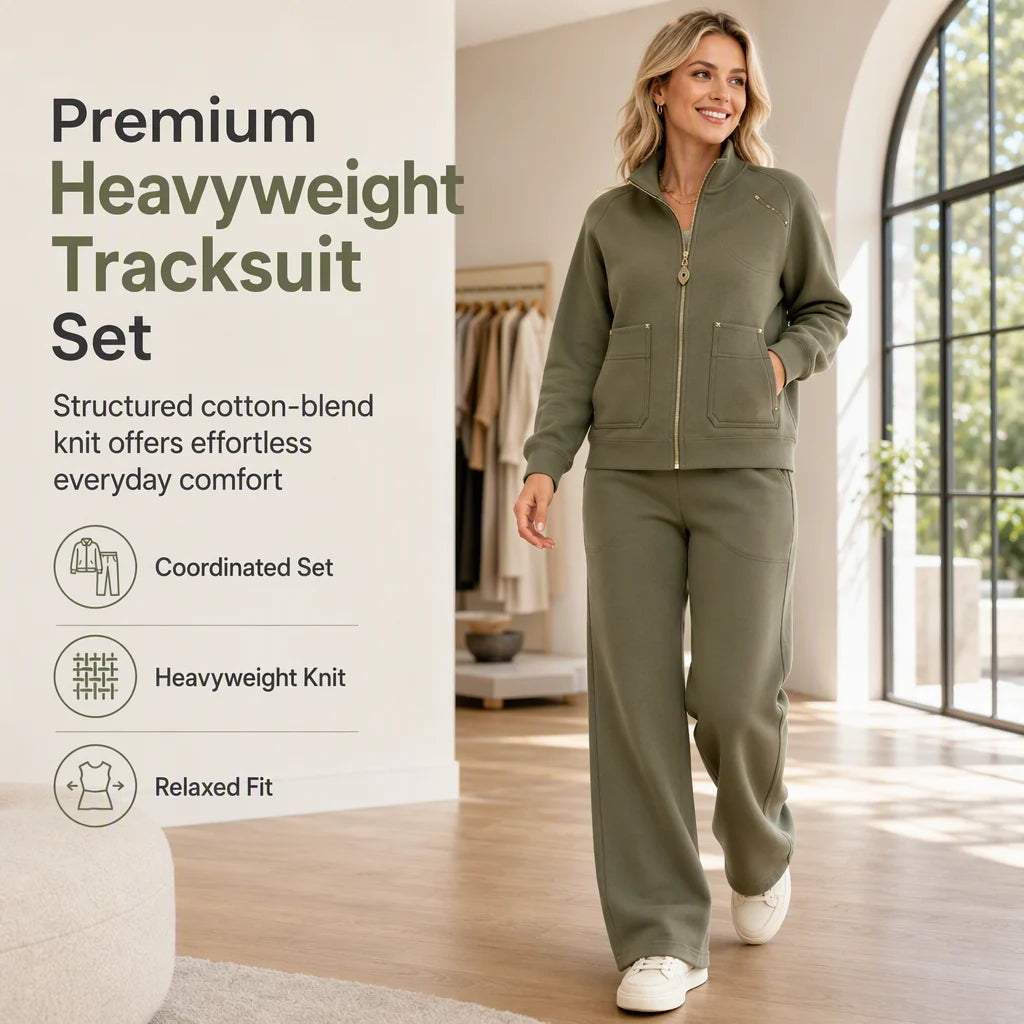 Women's Zip-Up Wide Leg Two Piece Set