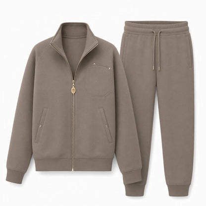 Women's Zip-Up Wide Leg Two Piece Set