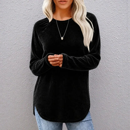 Women's Soft Velour Long-Sleeve Tunic