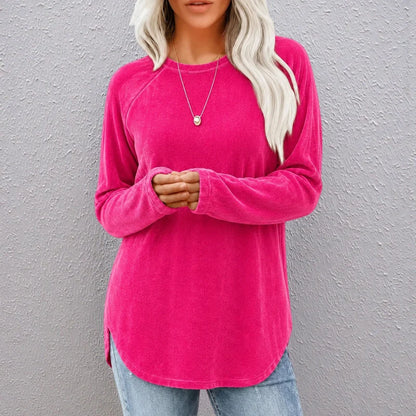 Women's Soft Velour Long-Sleeve Tunic