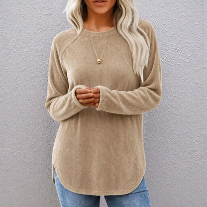 Women's Soft Velour Long-Sleeve Tunic