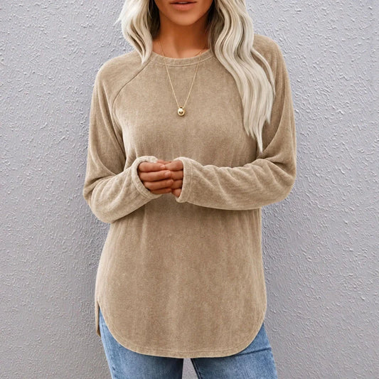 Women's Soft Velour Long-Sleeve Tunic