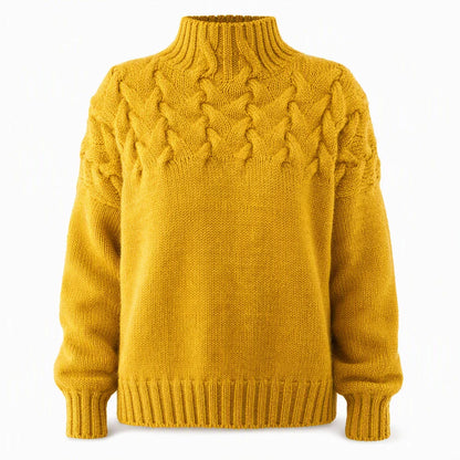 Women's Cable Knit Roll Neck Jumper