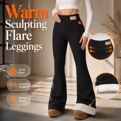 Women's Fleece-Lined Flared Leggings