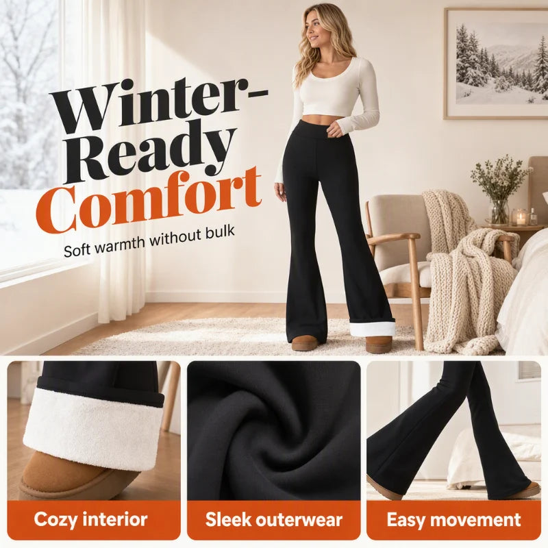 Women's Fleece-Lined Flared Leggings