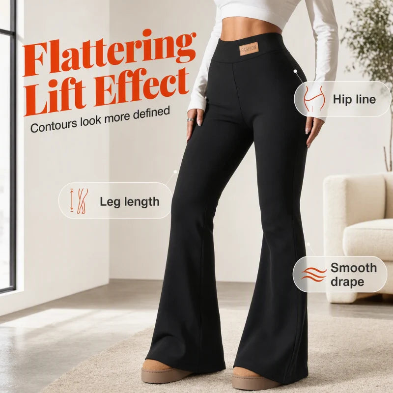 Women's Fleece-Lined Flared Leggings