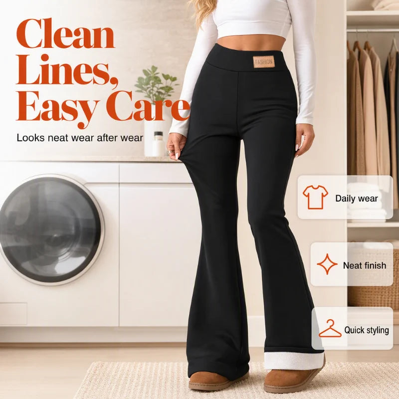 Women's Fleece-Lined Flared Leggings
