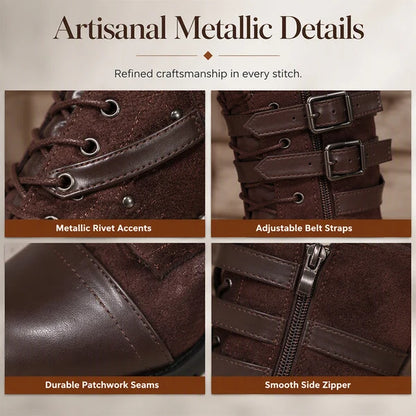 Women's Buckle Detail Mid-Calf Boots