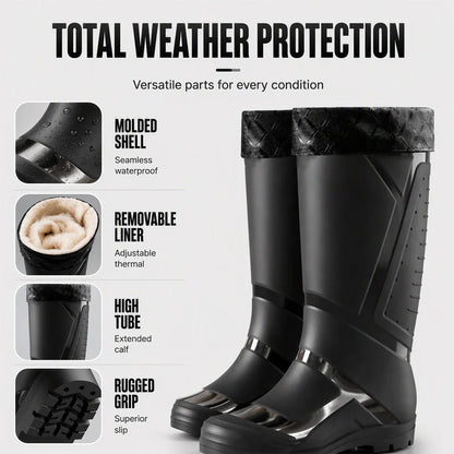 Men's High-Top Waterproof Rain Shoes