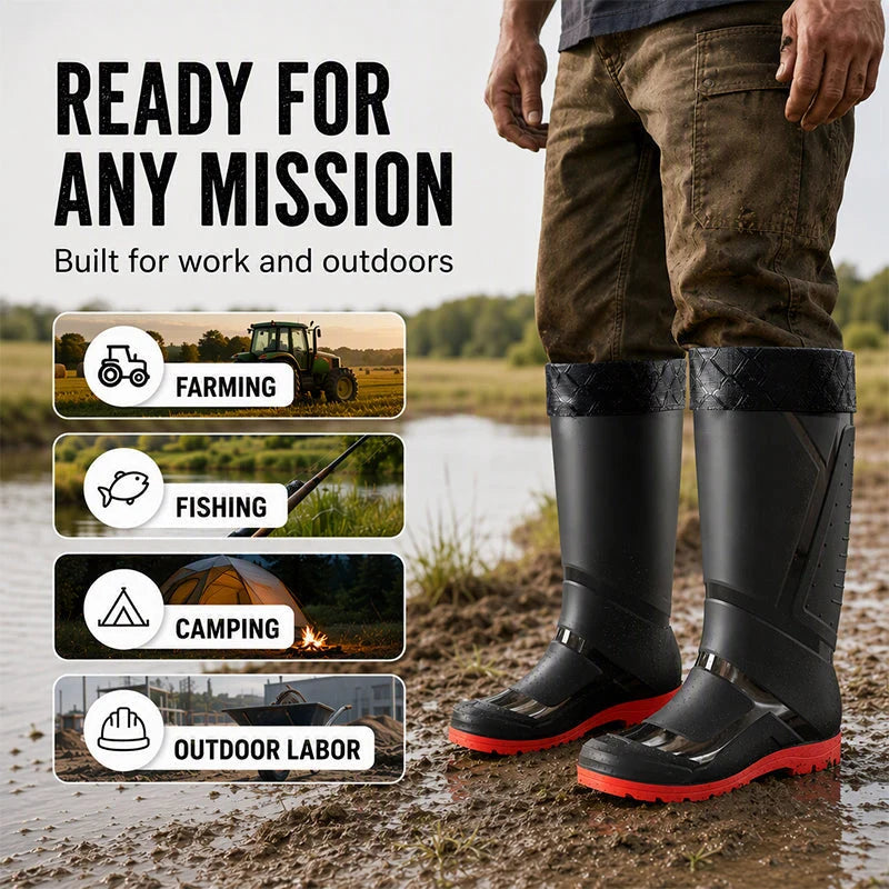 Men's High-Top Waterproof Rain Shoes