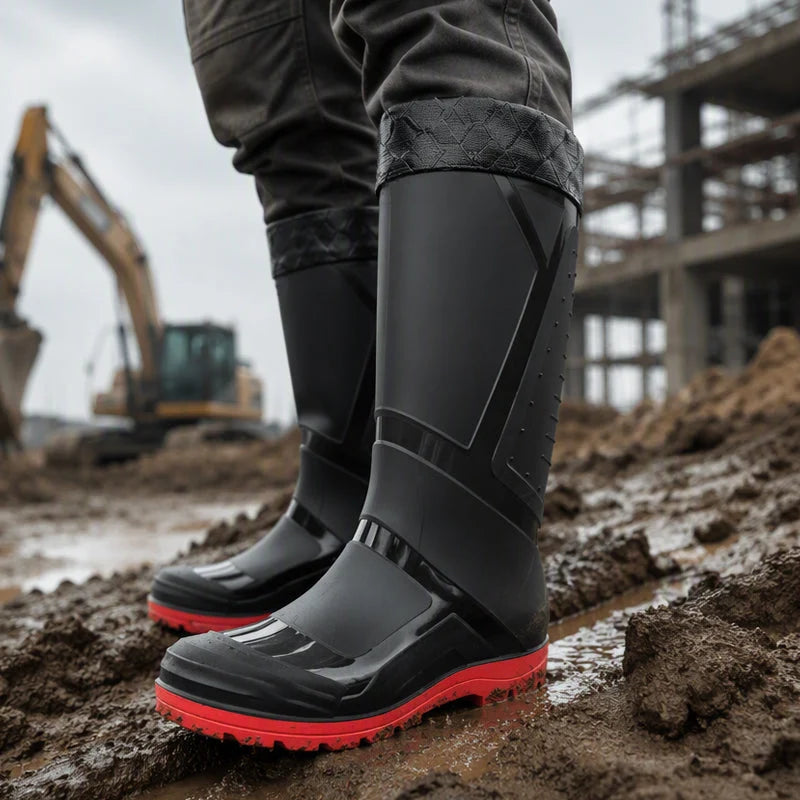 Men's High-Top Waterproof Rain Shoes
