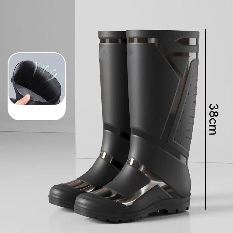 Men's High-Top Waterproof Rain Shoes
