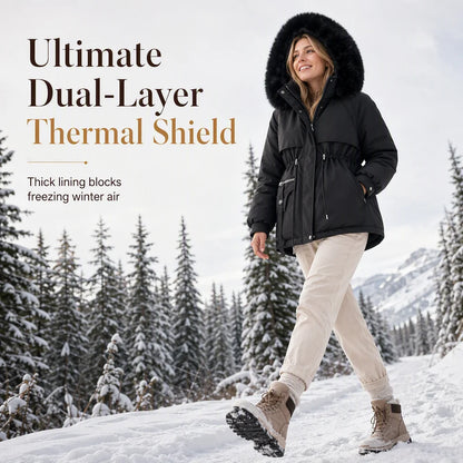 Women's Faux Fur Trim Padded Parka