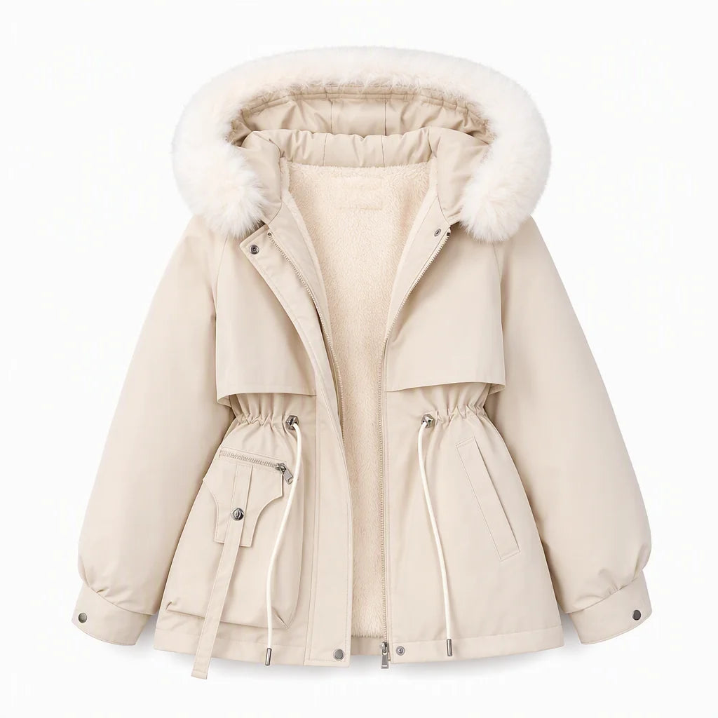Women's Faux Fur Trim Padded Parka