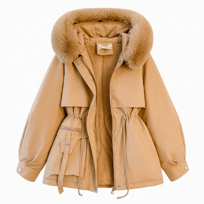 Women's Faux Fur Trim Padded Parka