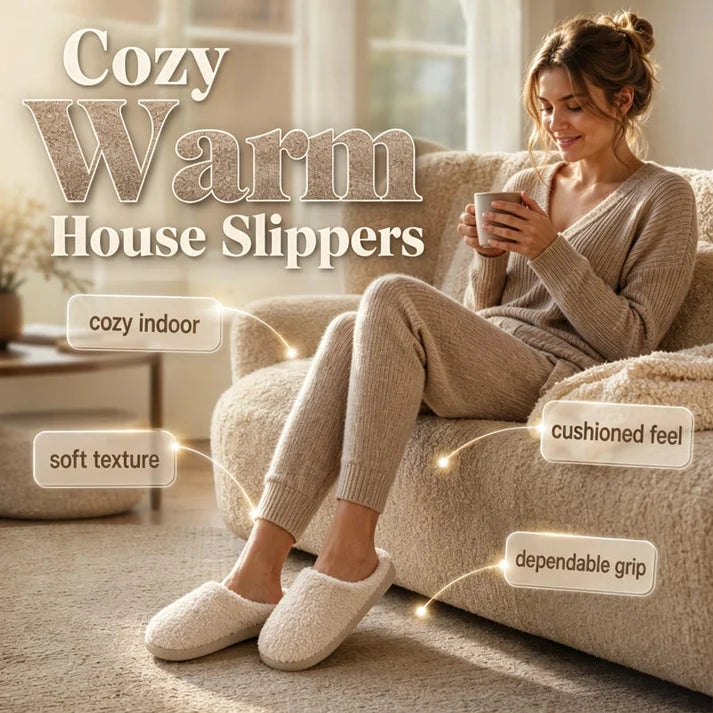 Unisex Plush Indoor Slippers