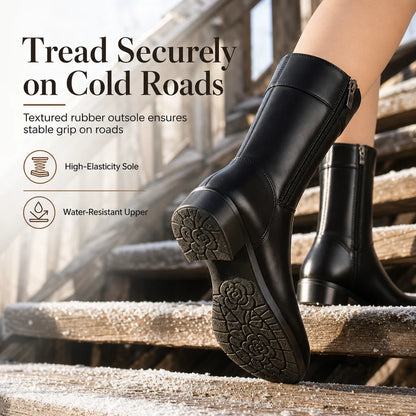 Women's Fleece-Lined Chunky Mid-Calf Boots