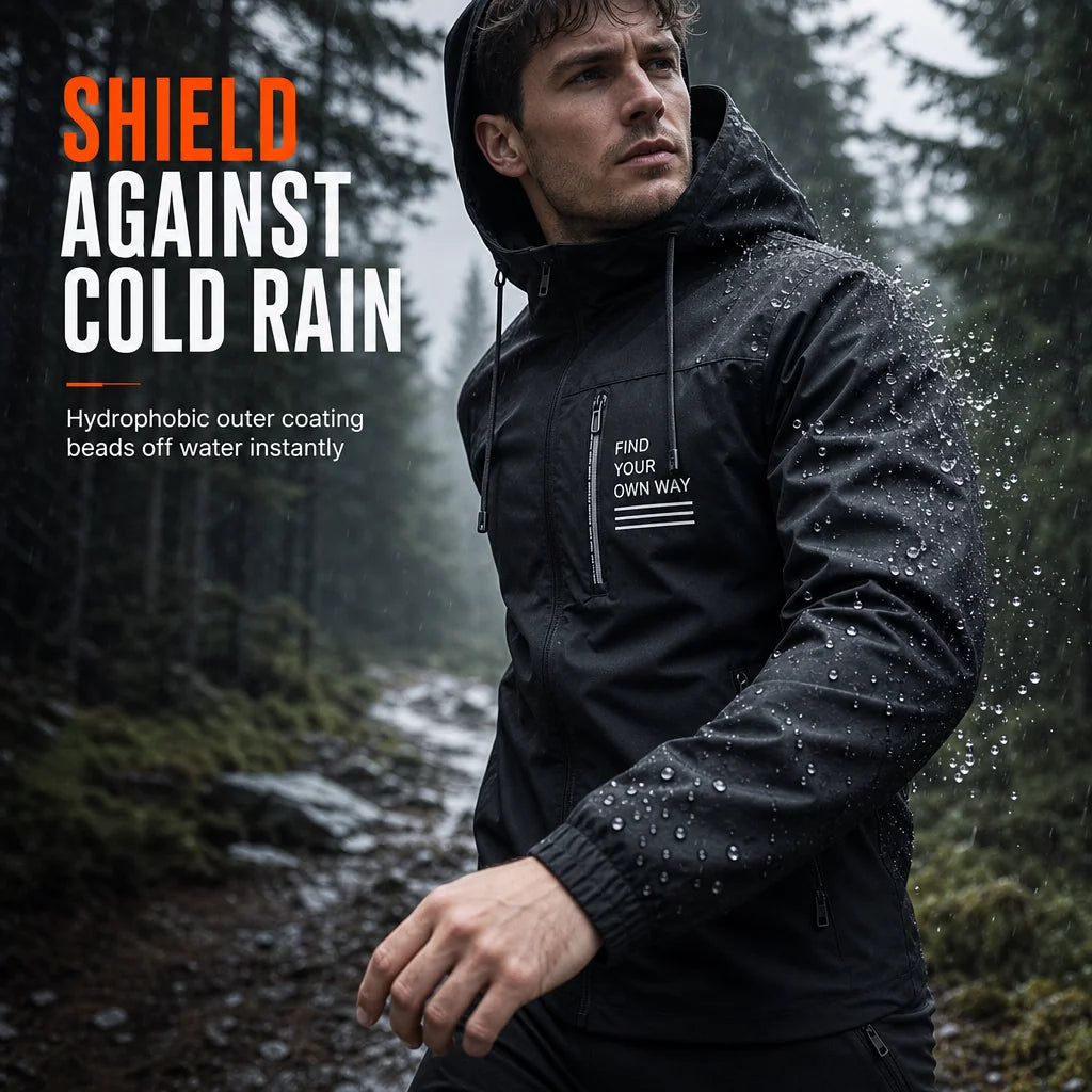 Men's Detachable Hood Fleece-Lined Jacket