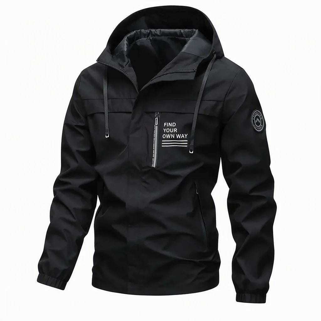 Men's Detachable Hood Fleece-Lined Jacket