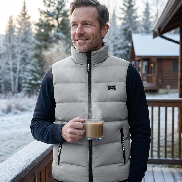 Men's Padded Stand Collar Gilet
