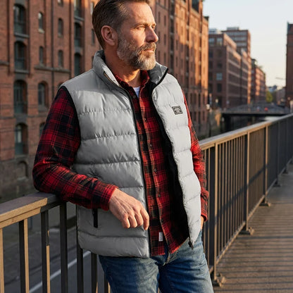 Men's Padded Stand Collar Gilet