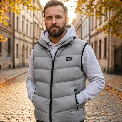 Men's Padded Stand Collar Gilet