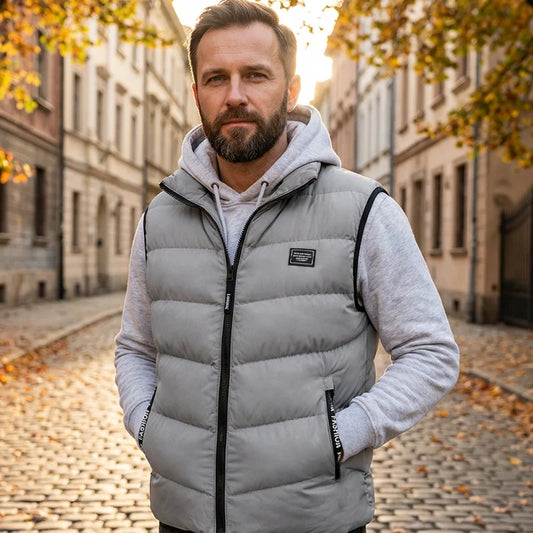 Men's Padded Stand Collar Gilet