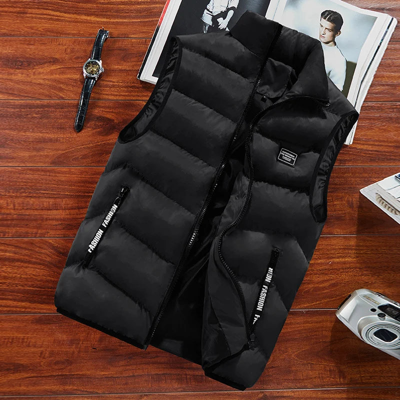 Men's Padded Stand Collar Gilet