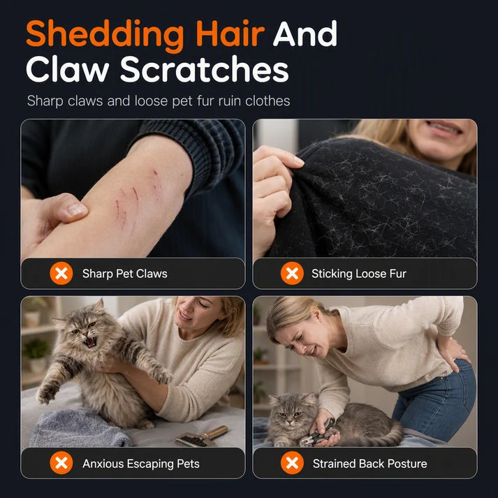Hands-Free Cat Grooming Pouch Apron