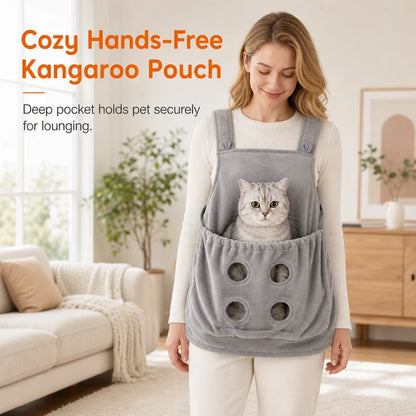 Hands-Free Cat Grooming Pouch Apron