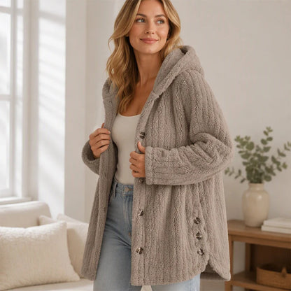 Women's Plush Hooded Jacket