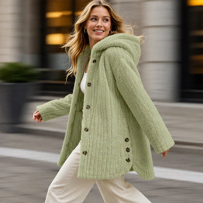 Women's Plush Hooded Jacket