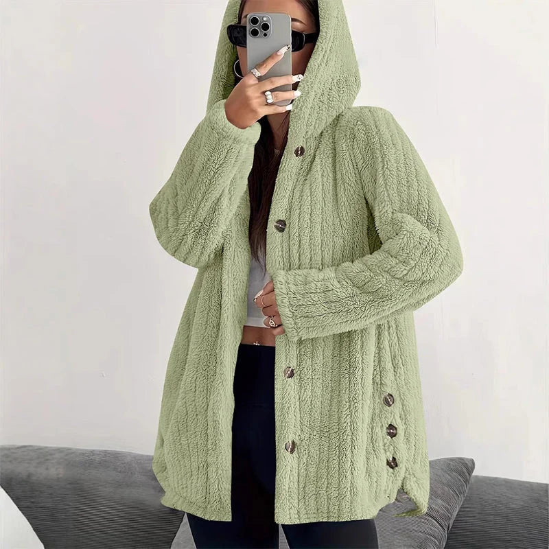 Women's Plush Hooded Jacket