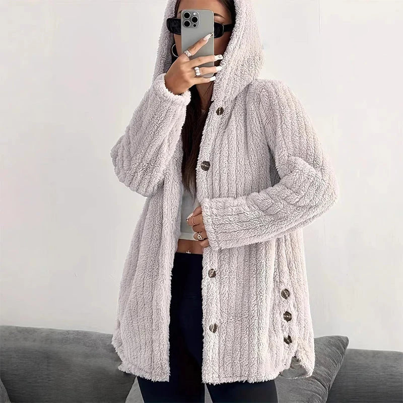 Women's Plush Hooded Jacket