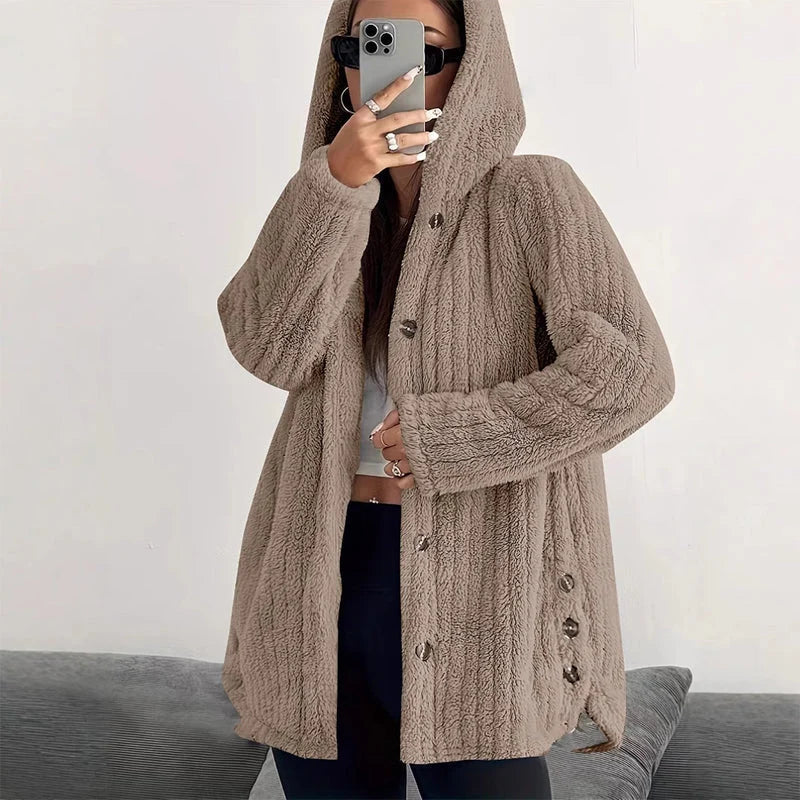 Women's Plush Hooded Jacket