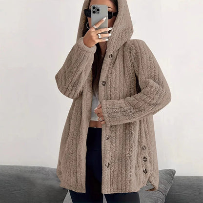 Women's Plush Hooded Jacket
