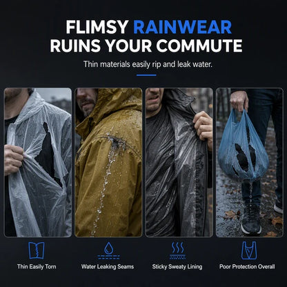 Long Hooded Waterproof Rain Poncho