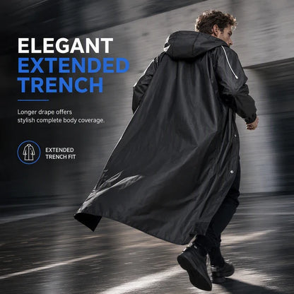 Long Hooded Waterproof Rain Poncho