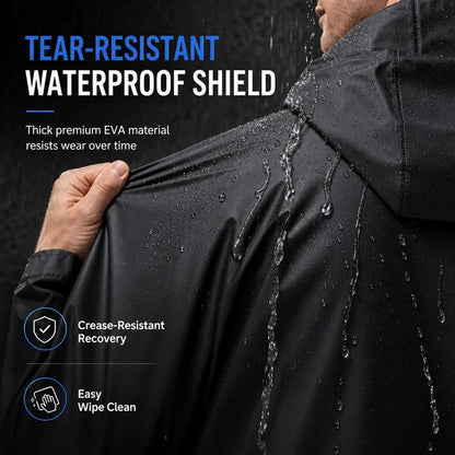 Long Hooded Waterproof Rain Poncho