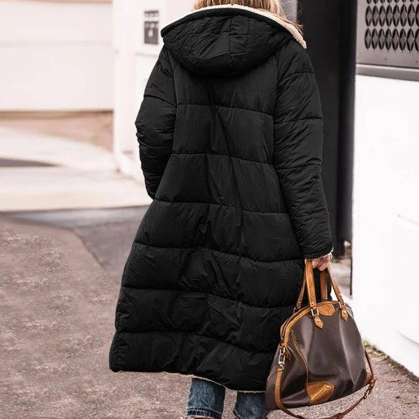 Women's Reversible Hooded Long Coat