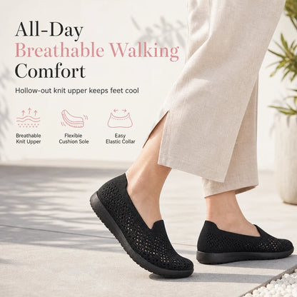 Women's Cut-Out Knit Slip-On Trainers