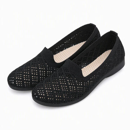 Women's Cut-Out Knit Slip-On Trainers