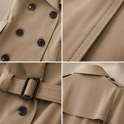 Women's Mid-Length Classic Trench Coat