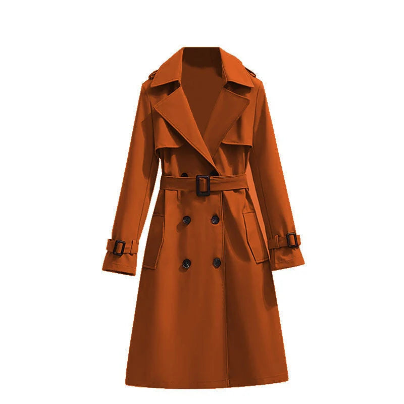 Women's Mid-Length Classic Trench Coat